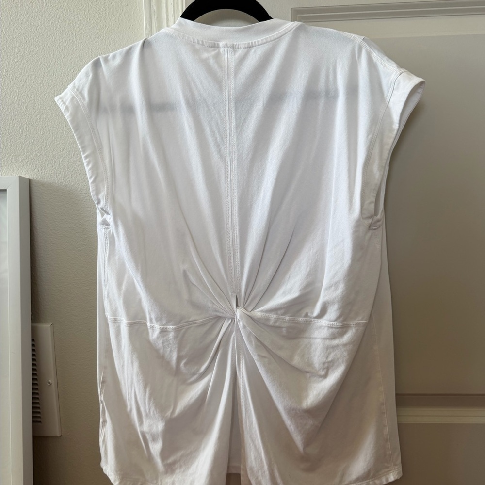 Athleta White Twist-Back Sleeveless Tank